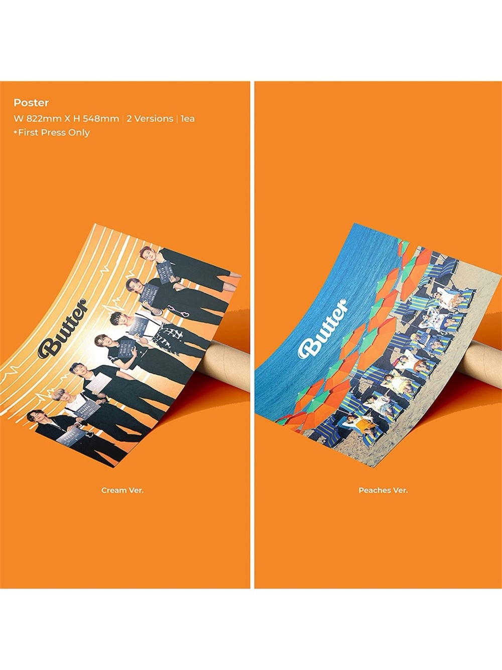 BTS BUTTER PEACHES & CREAM POSTER SET - BRAND NEW